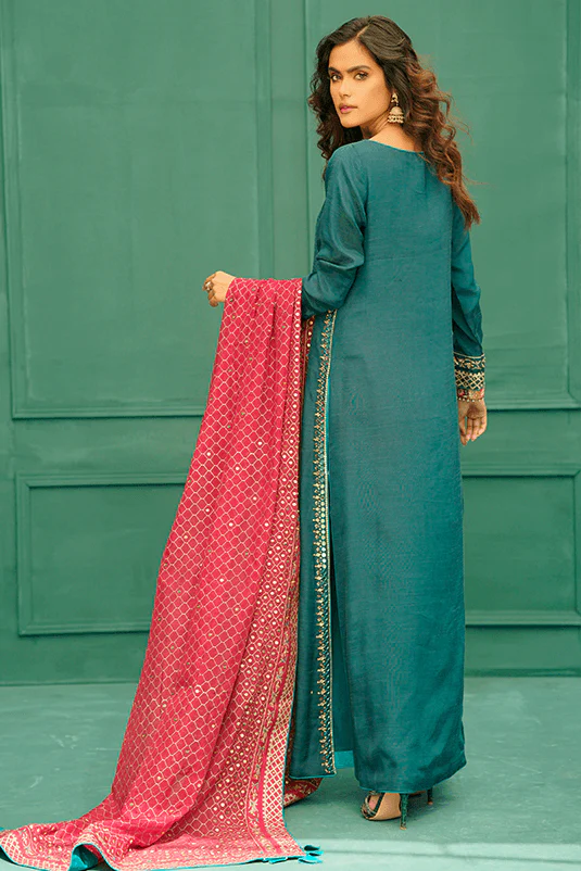 Zaaviay Stitched Eid Collection 2022 Meraki (Three Piece) - Image 4