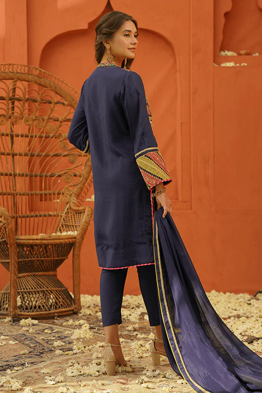 Bahara By Zaaviay Stitched Neelkamal (Three Piece) - Image 3
