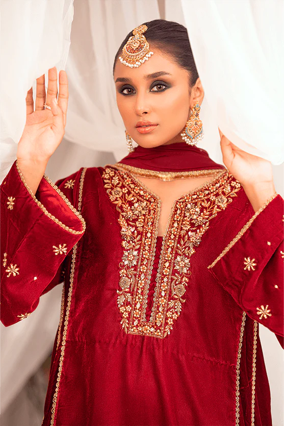 Bagh-E-Makhmal By Zaaviay Stitched Velvet Zenia (Three Piece) - Image 4