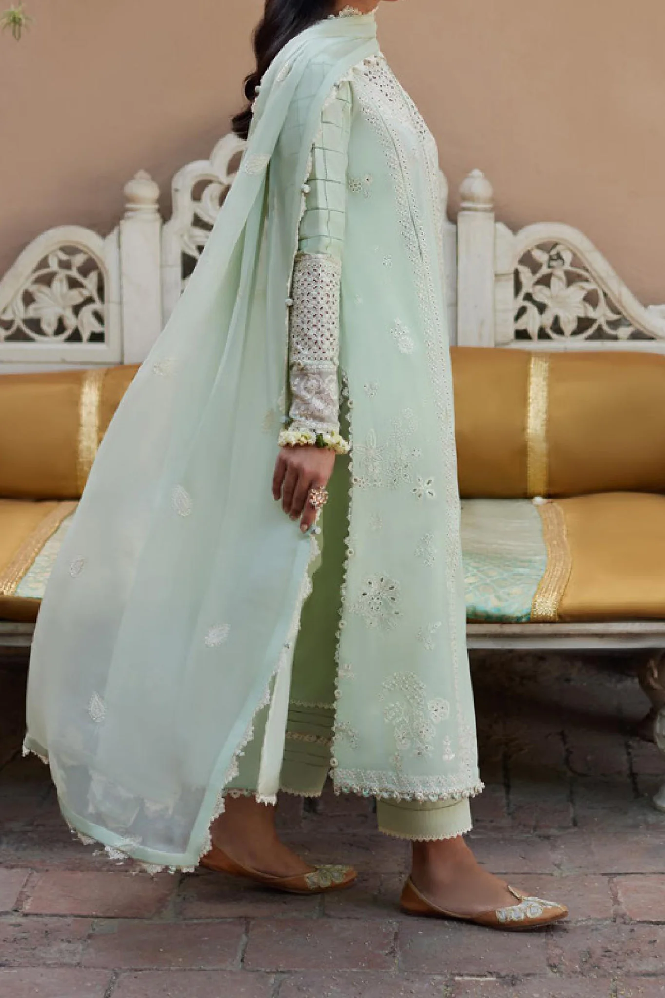 Zaha Unstitched 3 Piece Emb Festive Lawn Suit-ZF-02-Aira - Image 5