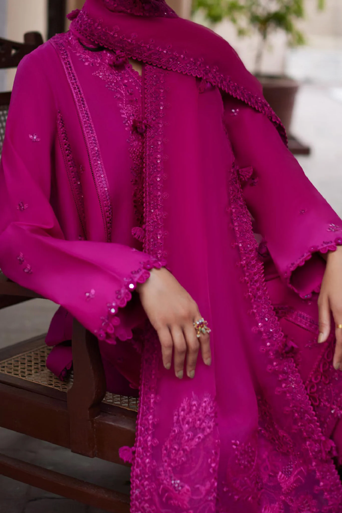 Zaha Unstitched 3 Piece Emb Festive Lawn Suit-ZF-03-Niamh - Image 4