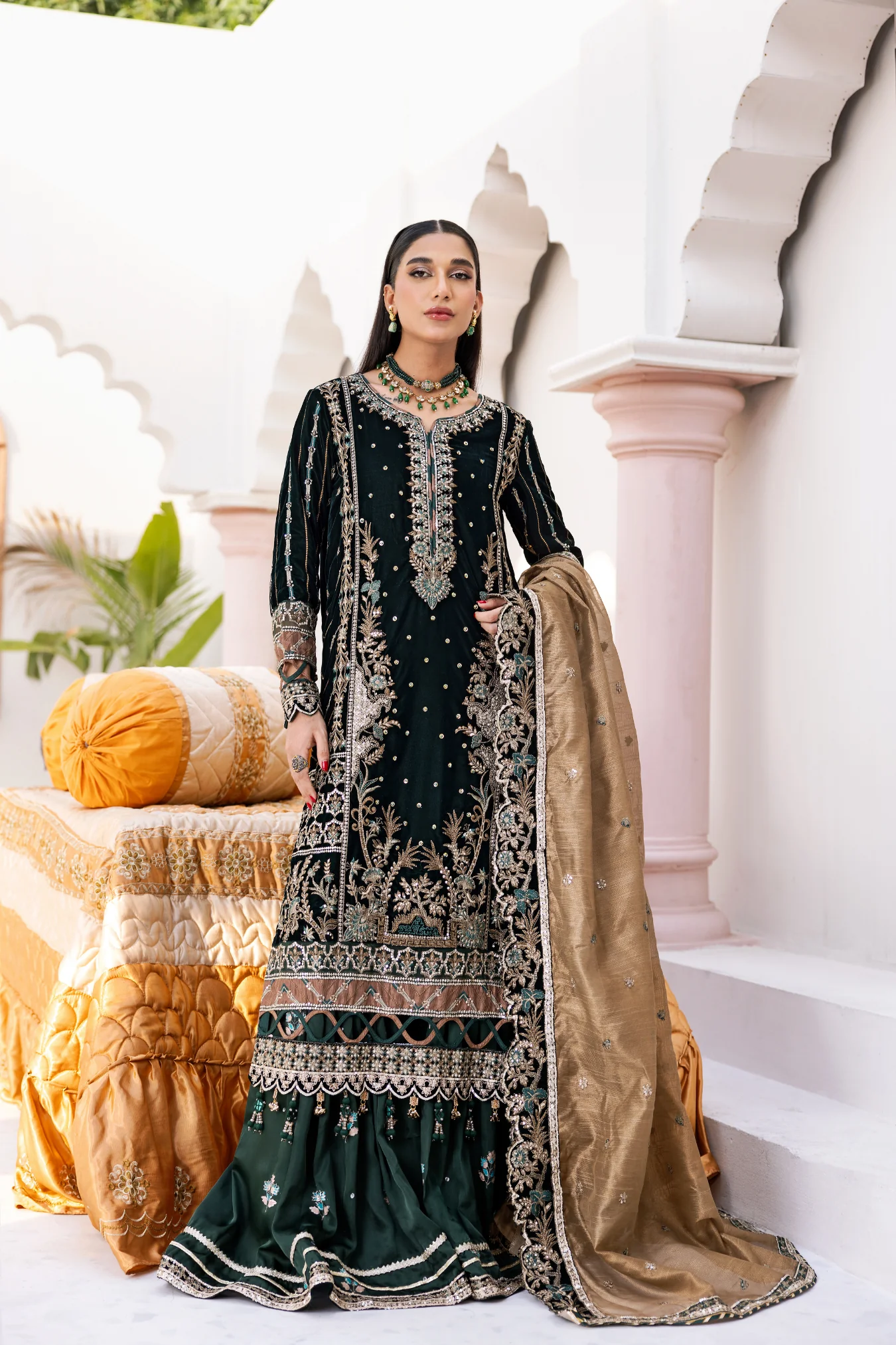 Andaz e Makhmal By Zebtan Unstitched 3 Piece Luxury Formals Suit-ZAM-05