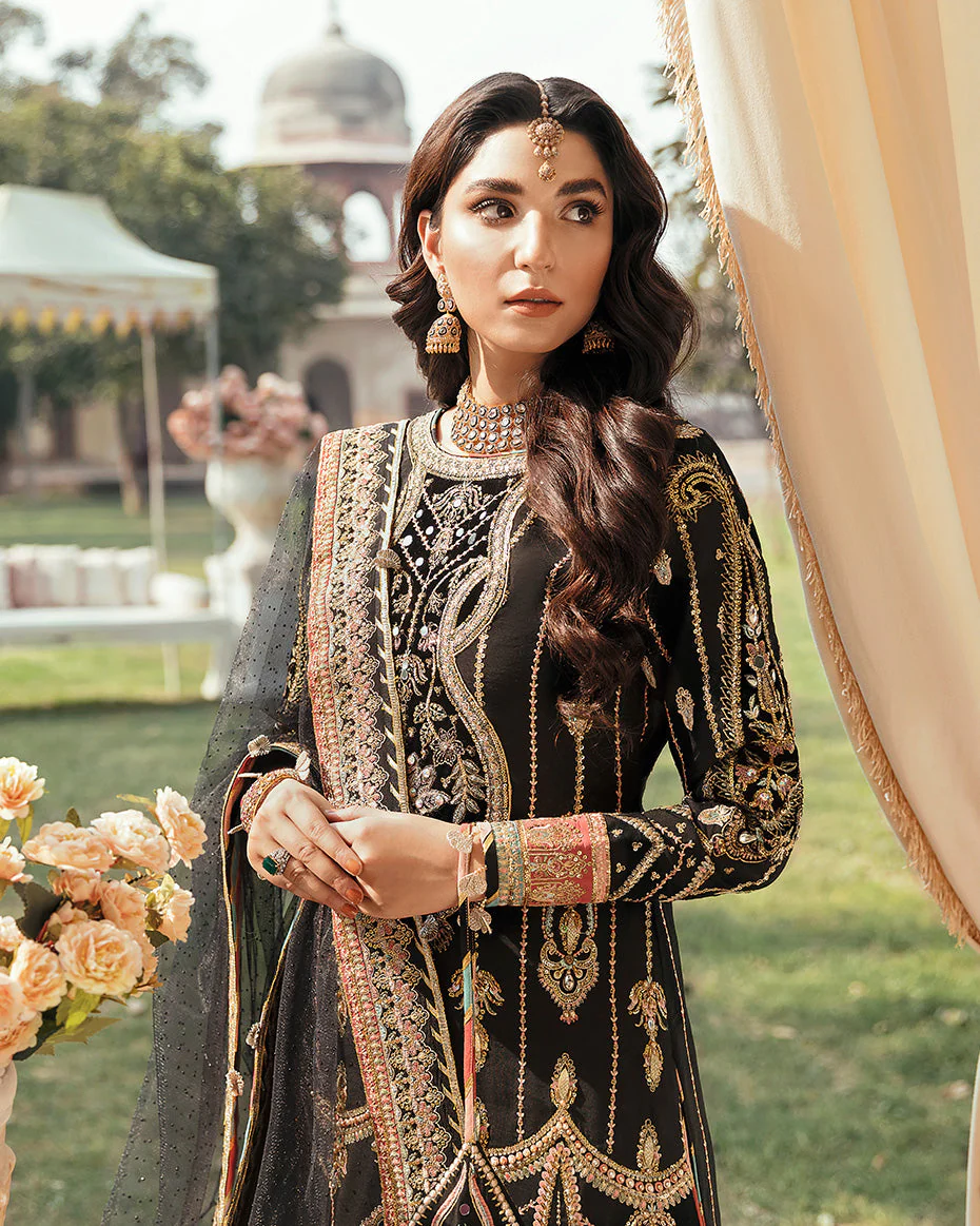 Gulaal Unstitched 3 Piece Wedding Suit-Zareen Embroidered Silk 3-Piece Suit WU-01 - Image 3