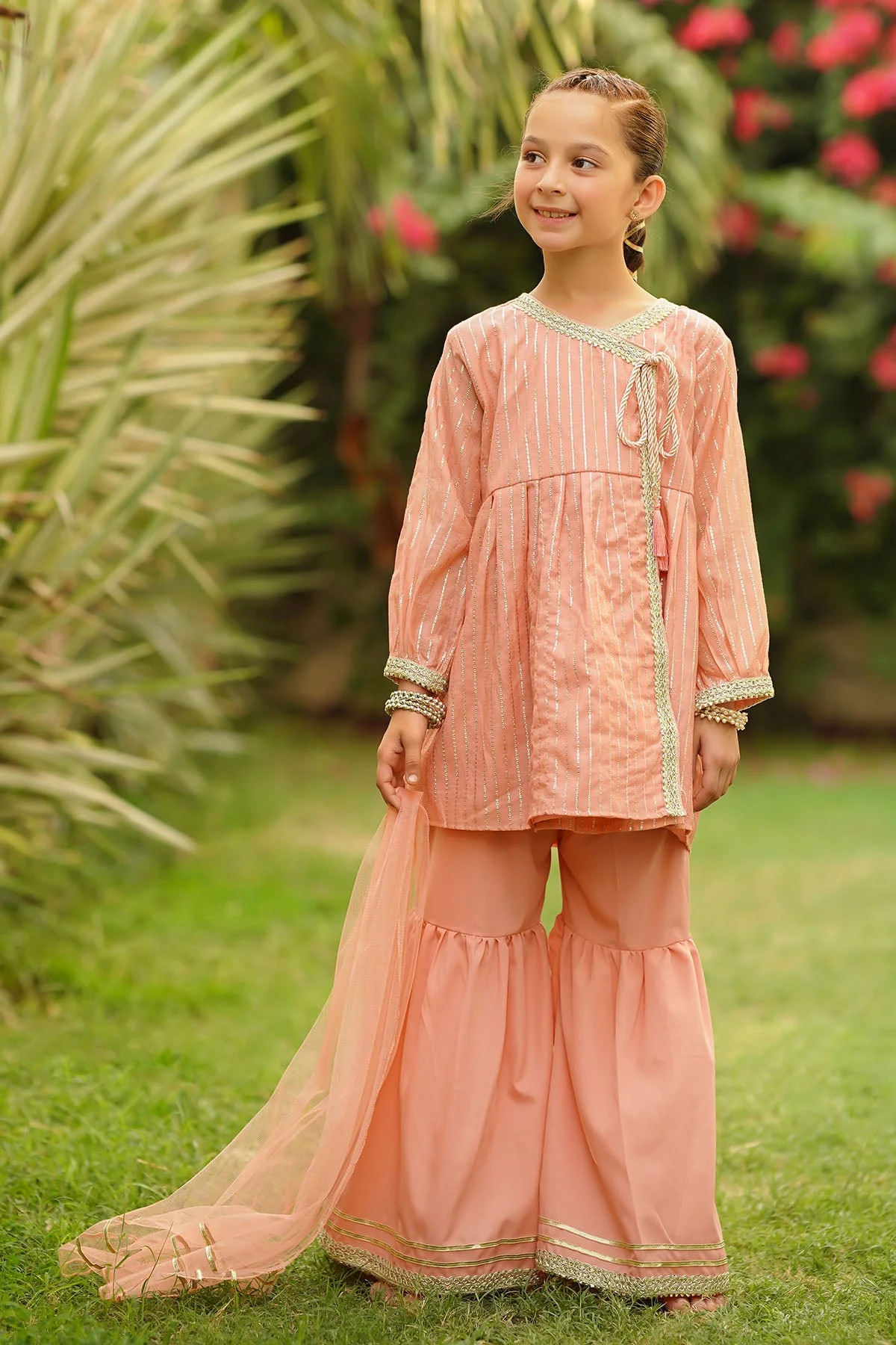 Ochre Clothing Zari Jacquard 3 Pc Suit Suit-INSHD-05