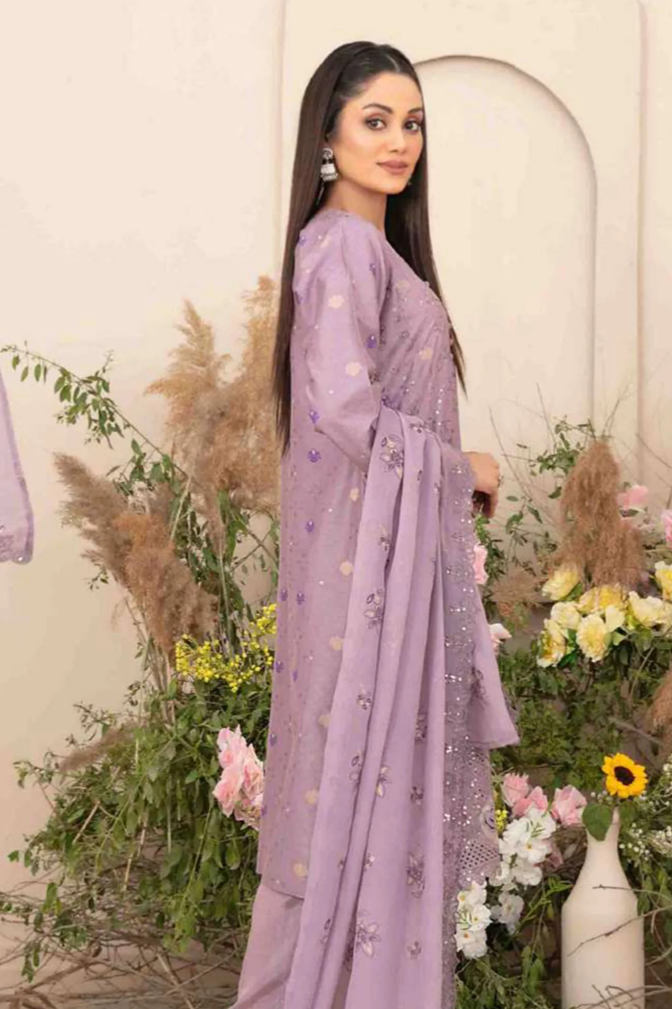 Zarna By Tawakkal Unstitched 3 Piece Emb Lawn Collection-D-1166 - Image 3
