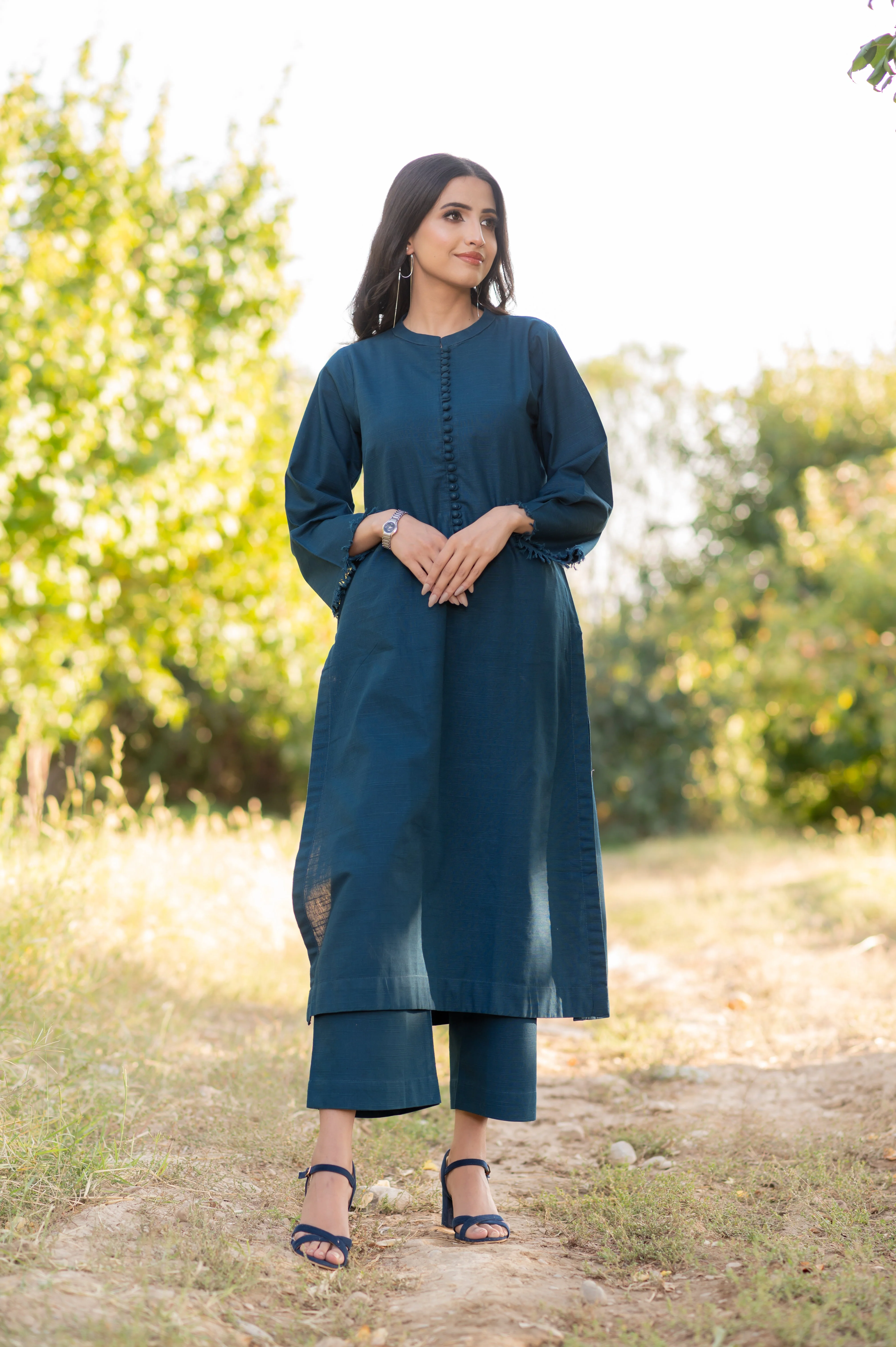 Ravayat By Ariya Apparel Stitched 2 Piece Ocean Elegance Co-ord Set Suit-Zarqa - Image 7