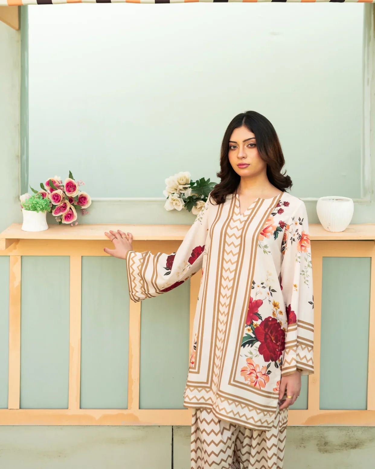 Zauk Stitched Co Ords - Floral Fantasy - Image 5