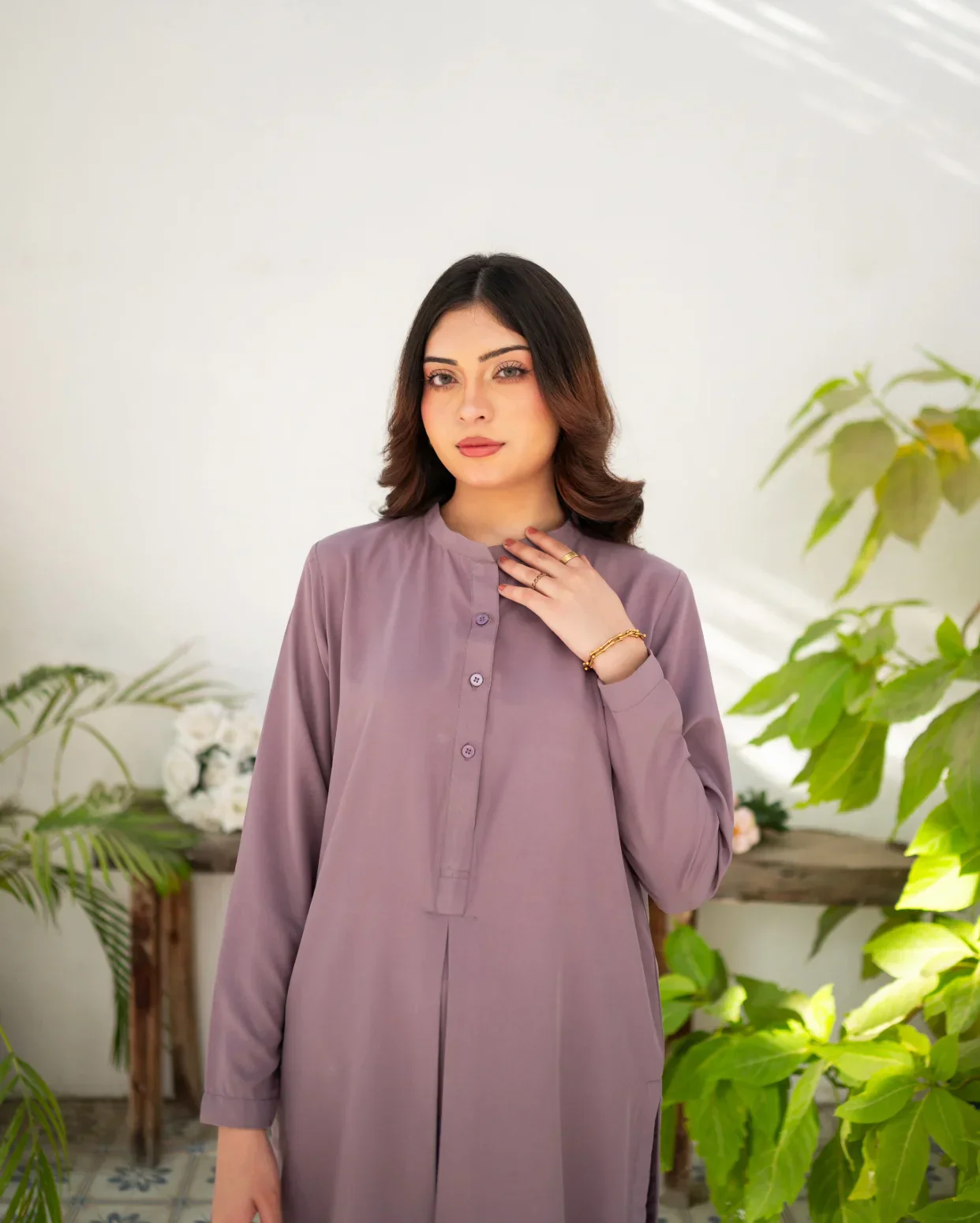 Zauk Stitched Co Ords - Lavender Grace - Image 6