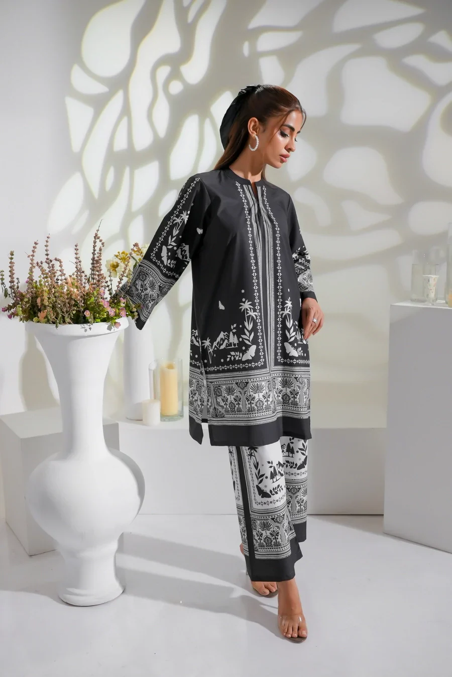 Dhaga Stitched 2 Piece Crepe Suit-Zayra - Image 8