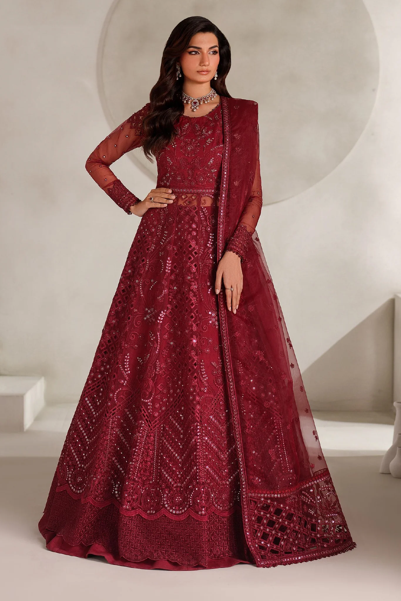 Muse Thread By Zarif Unstitched 3 Piece Exclusive Luxury Formals Suit-ZE-MT-01-Sheen