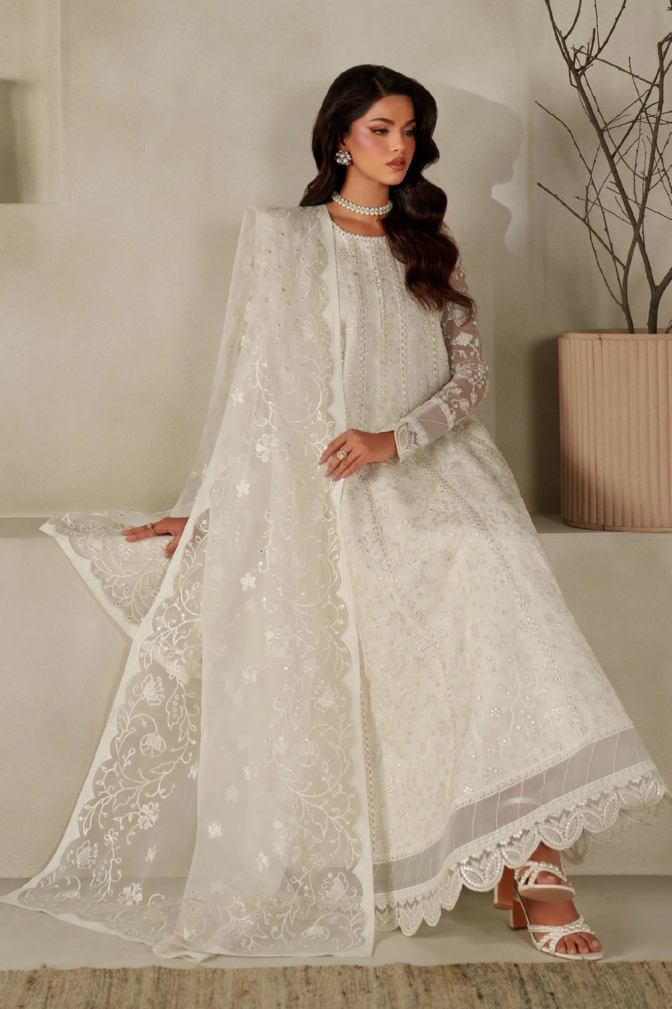 Muse Thread By Zarif Unstitched 3 Piece Exclusive Luxury Formals Suit-ZE-MT-03-Sahil - Image 4