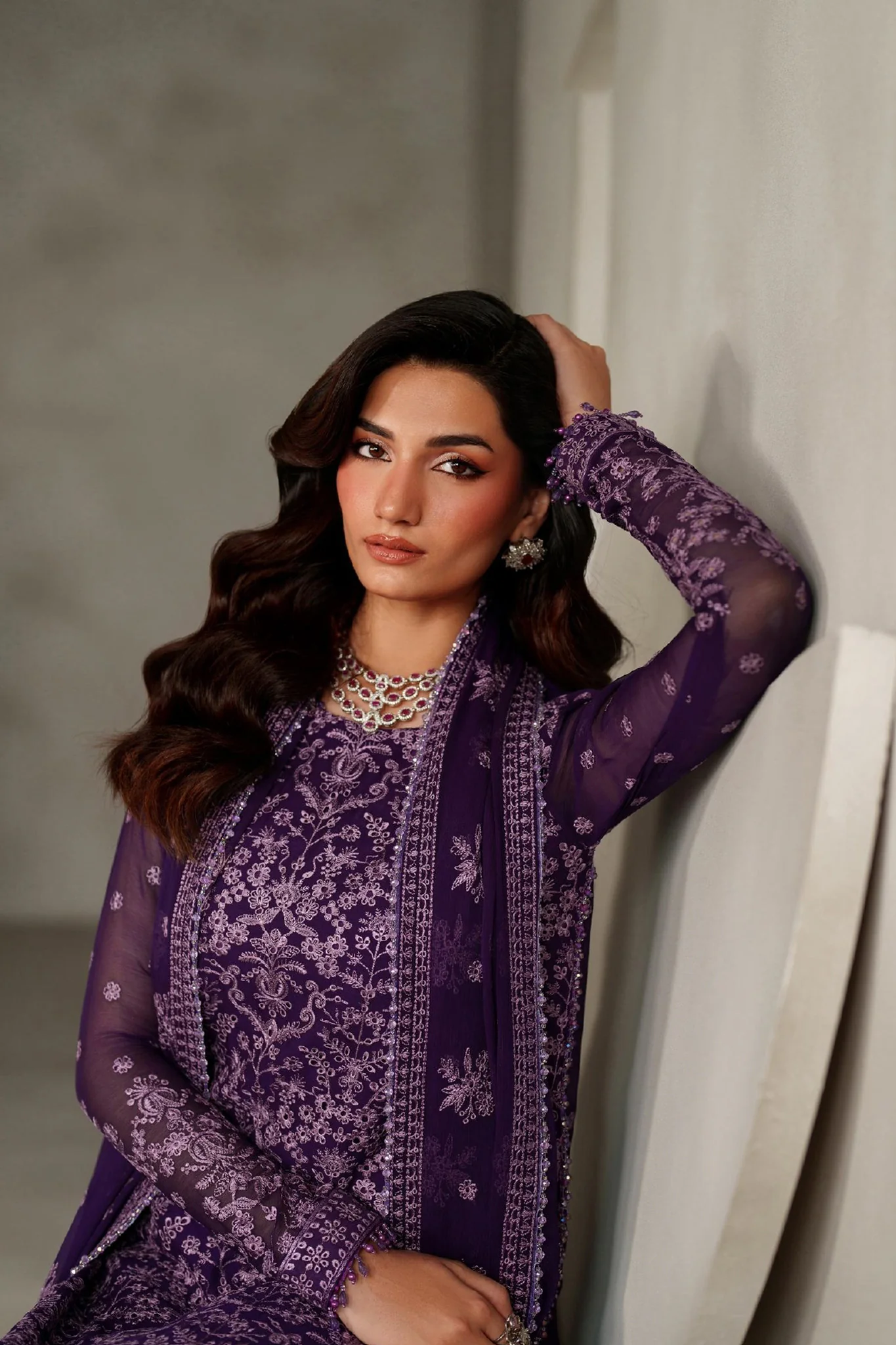 Muse Thread By Zarif Unstitched 3 Piece Exclusive Luxury Formals Suit-ZE-MT-07-Sorella - Image 2