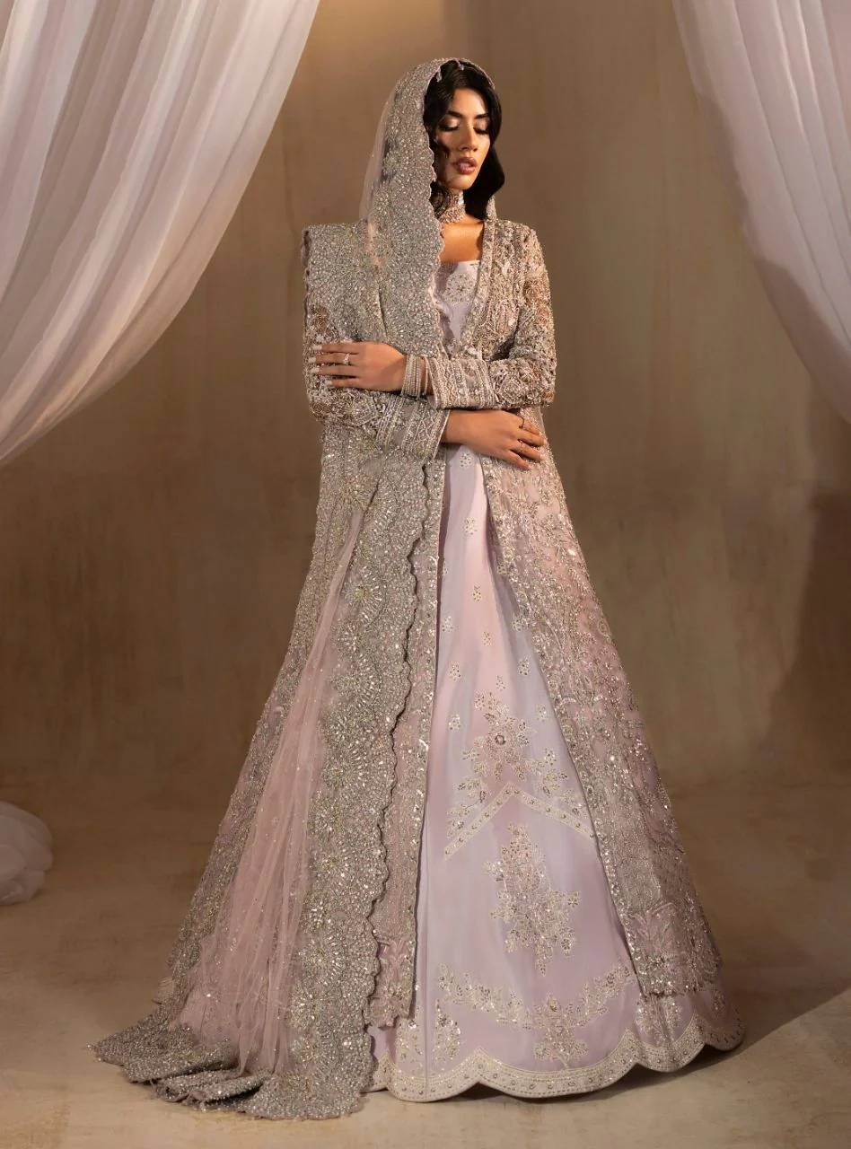 Anayra Amal - Zeenia - Lilac Lehenga Choli With Front Open Jacket Bridal - Image 2