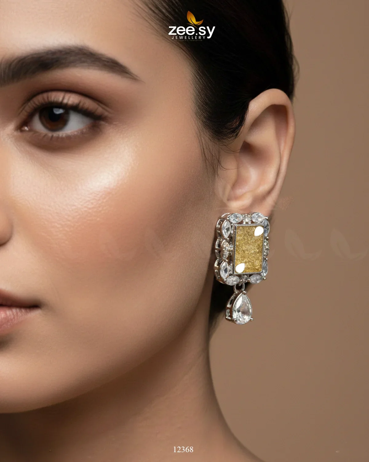 Zeesy Agate Studs Earrings