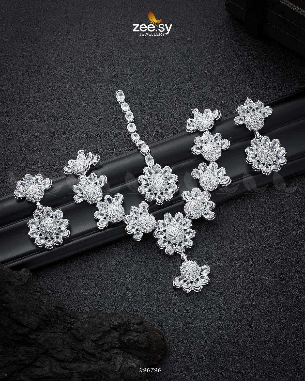 Zeesy Alstroemeria Necklace Set