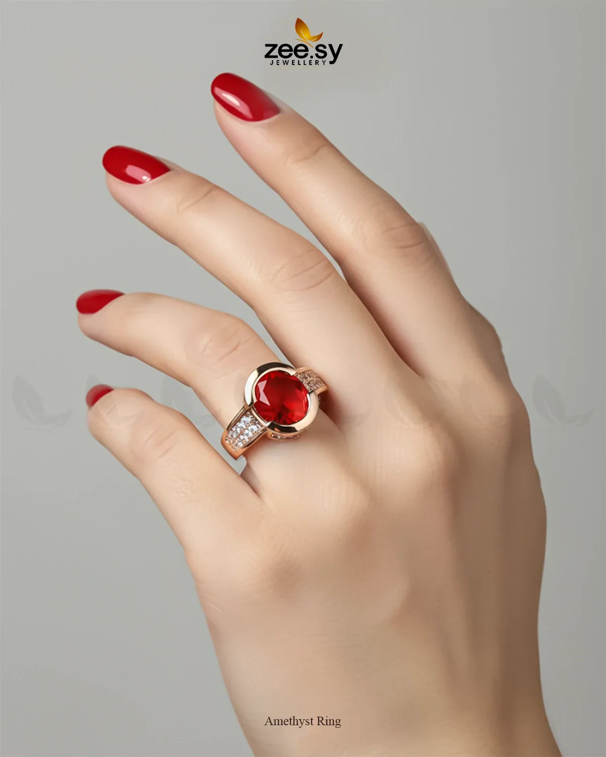 Zeesy Amethyst Ring