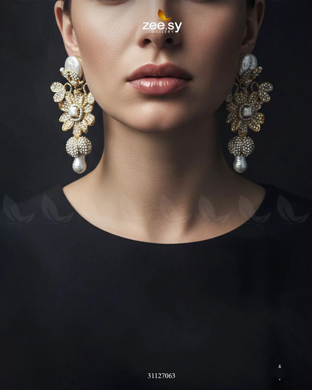 Zeesy Antique Mother Pearl Turkish Earrings - Image 5