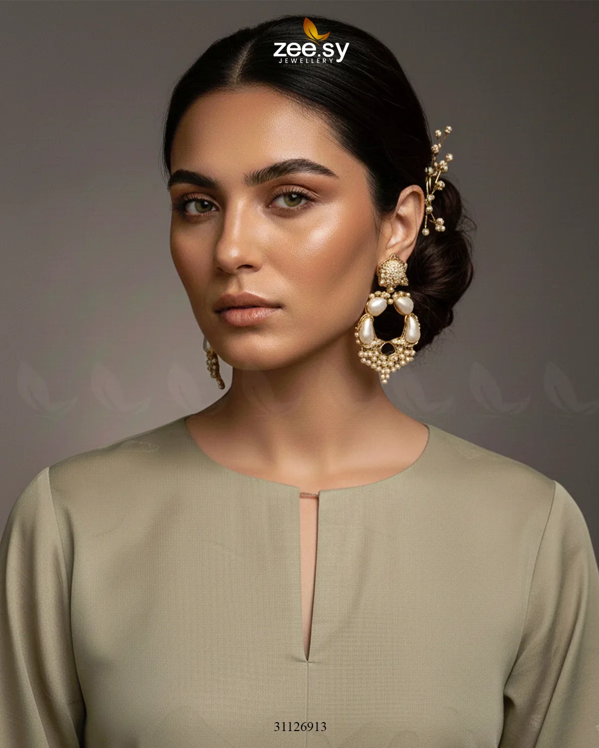 Zeesy Antique Turkish Baroque Pearl Earrings - Image 14