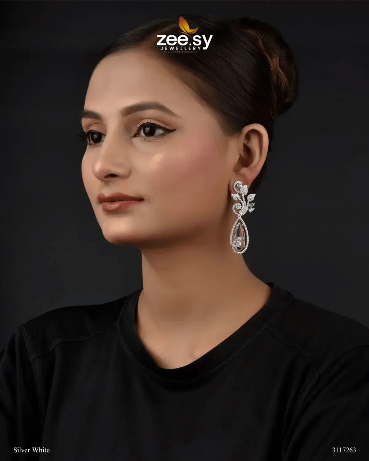 Zeesy Aqua Earrings - Image 5