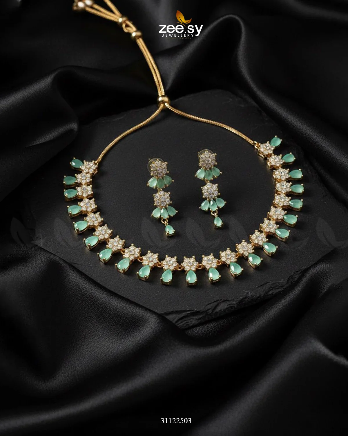 Zeesy Artisan Sentimental Centerpiece Necklace Set - Image 4