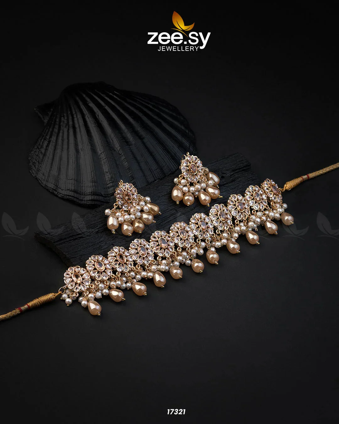 Zeesy Blooming Flower Necklace Set - Image 2
