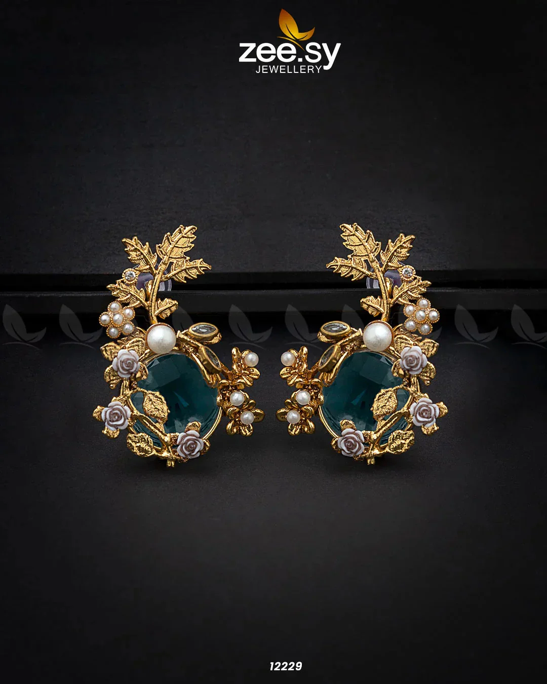 Zeesy Bract Earrings - Image 2