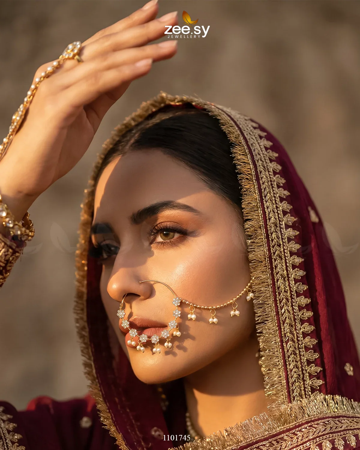 Zeesy Bride Nose Ring-0010 - Image 3