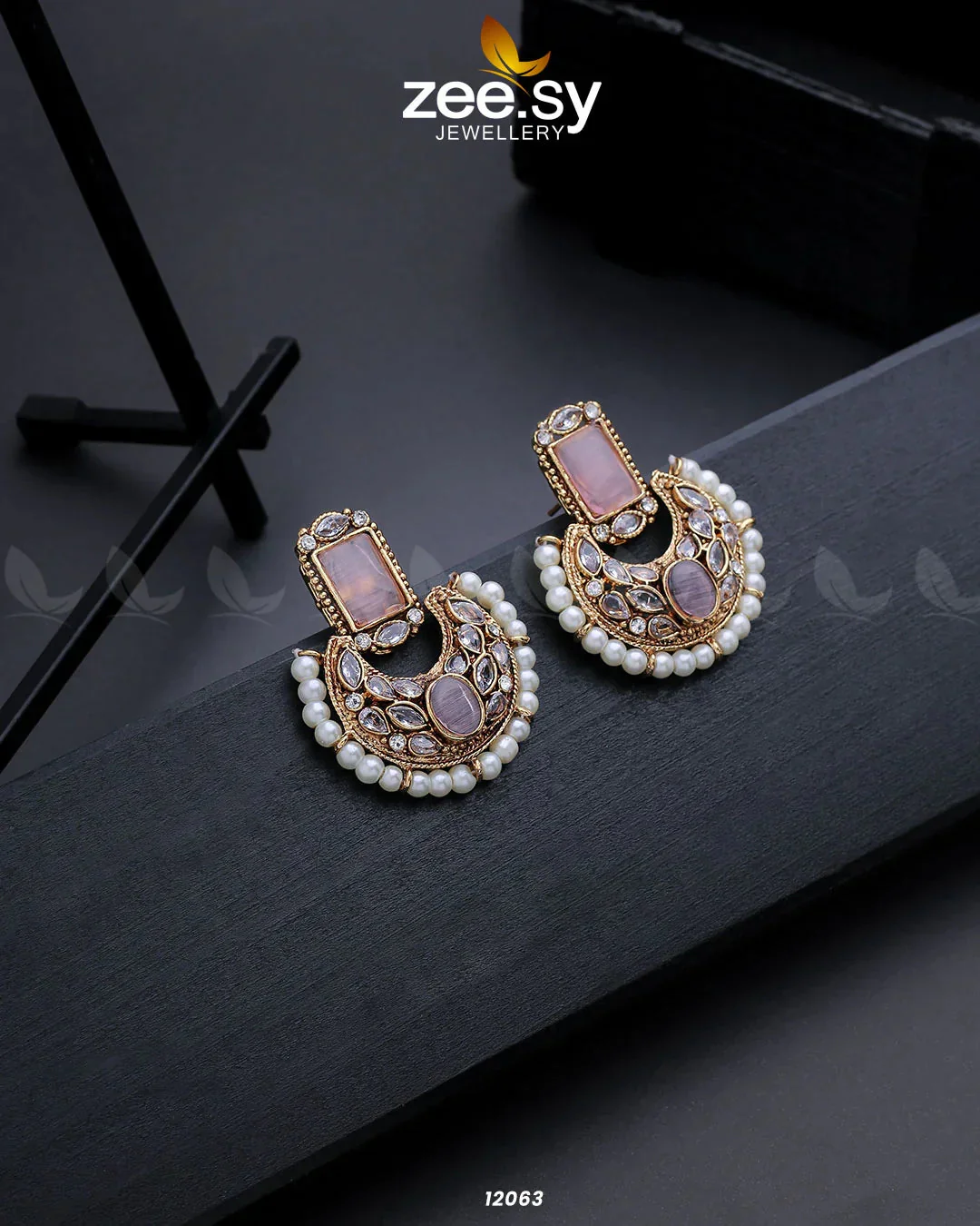 Zeesy Cluster Pearl Earring - Image 2