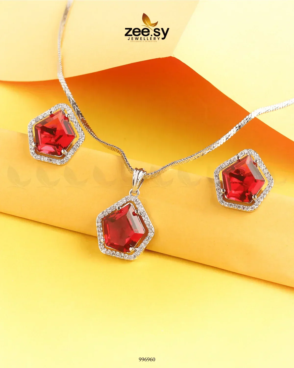 Zeesy Daimond Pendant Set - Image 7