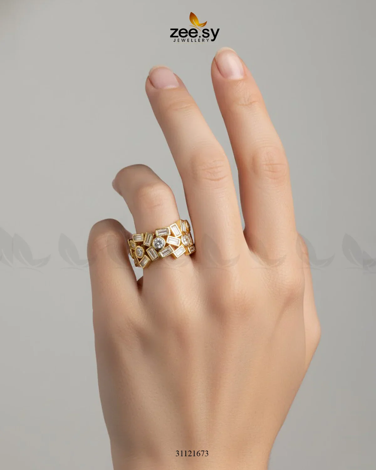 Zeesy Dazzling Cut Cluster Ring - Image 7