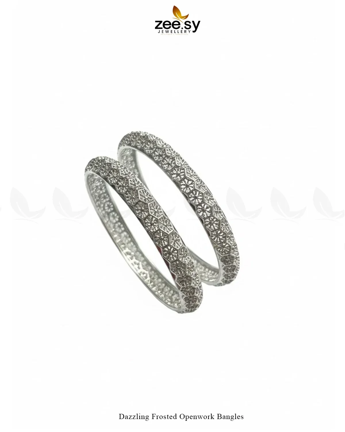 Zeesy Dazzling Frosted Openwork Bangles - Image 2