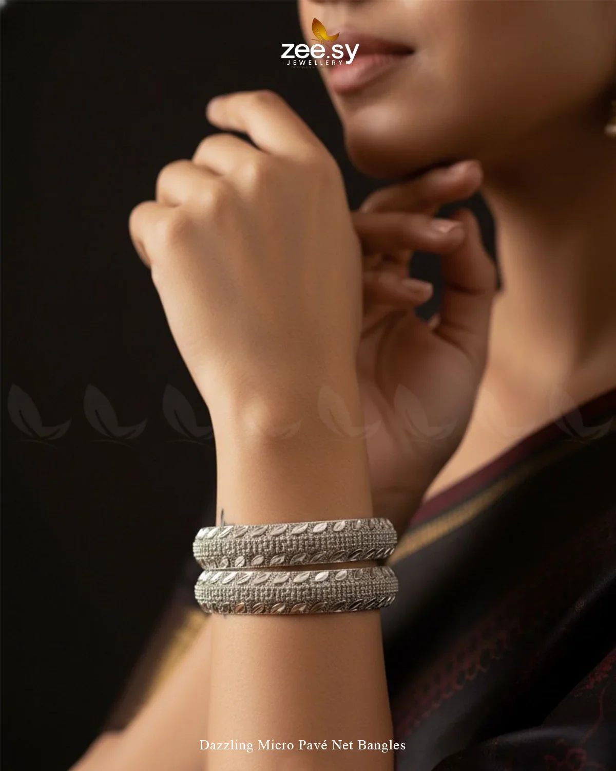 Zeesy Dazzling Micro Pavã© Net Bangles
