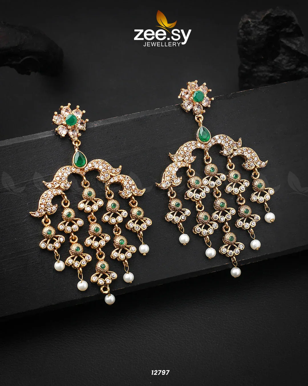 Zeesy Hanging Earrings - Image 2