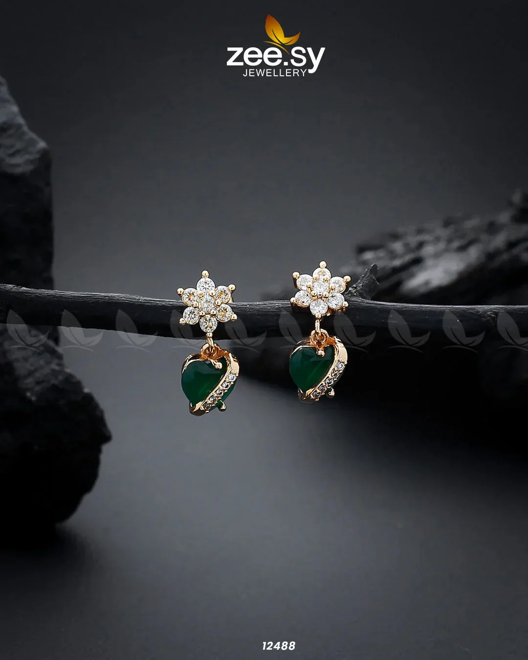 Zeesy Heart Earrings - Image 5