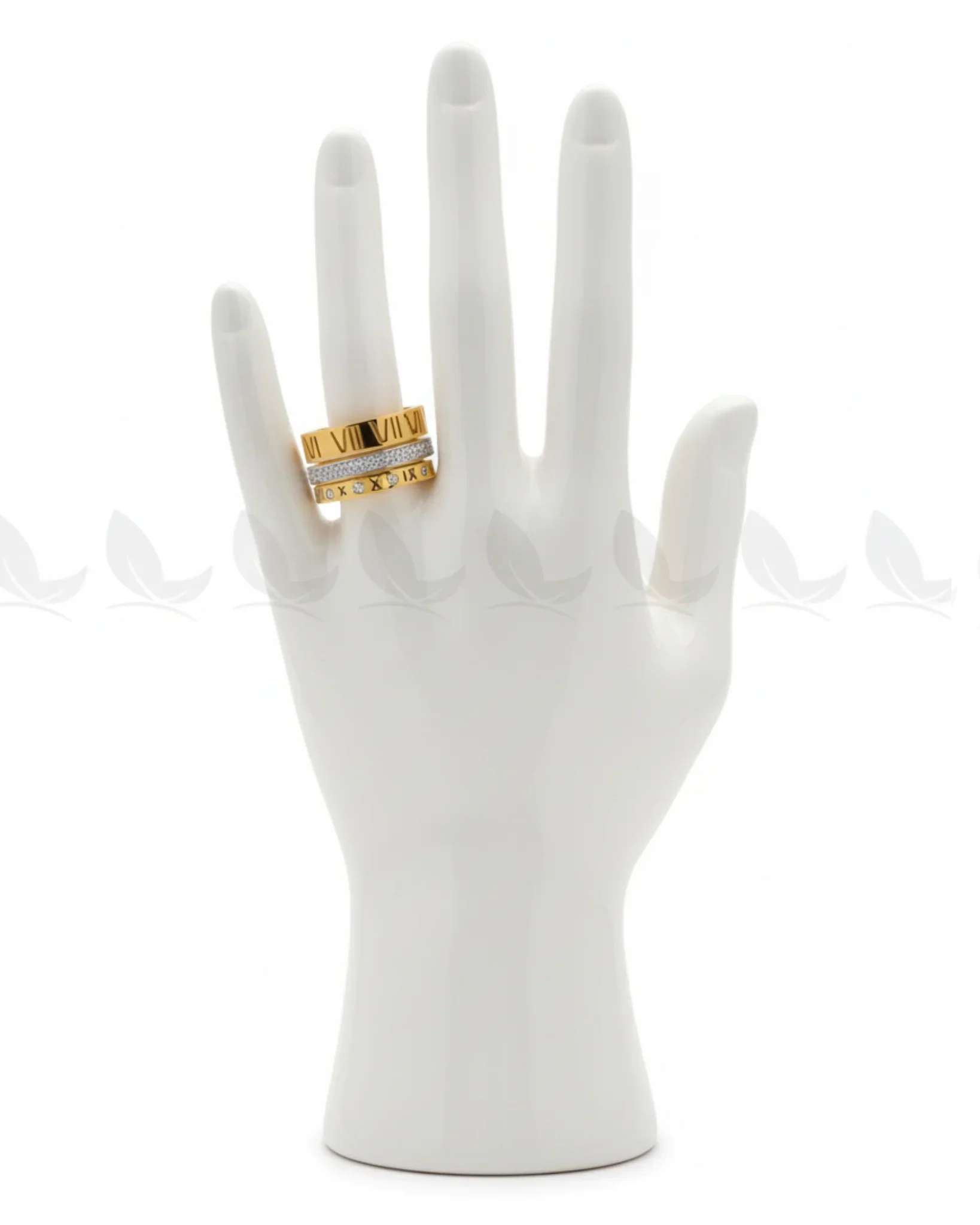 Zeesy Heran Roman Numeral Stack Ring - Image 3