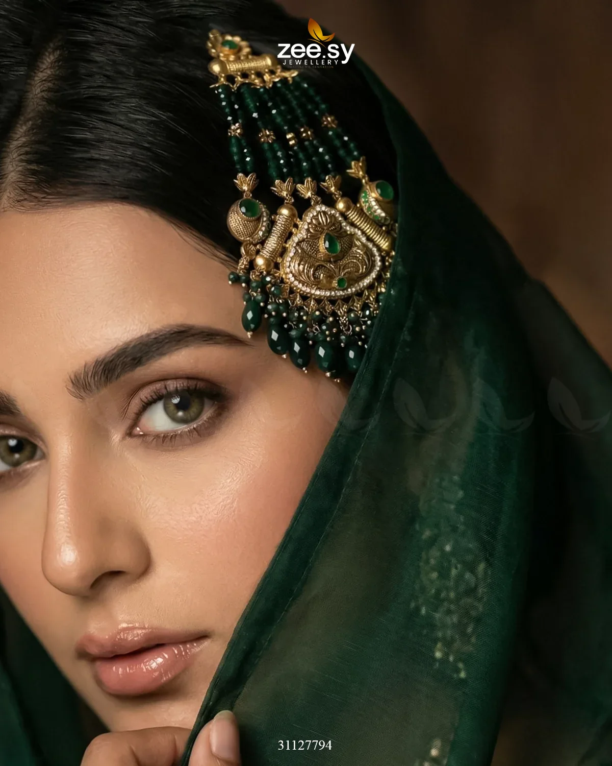Zeesy Heritage Blush Beaded Jhumar - Image 5
