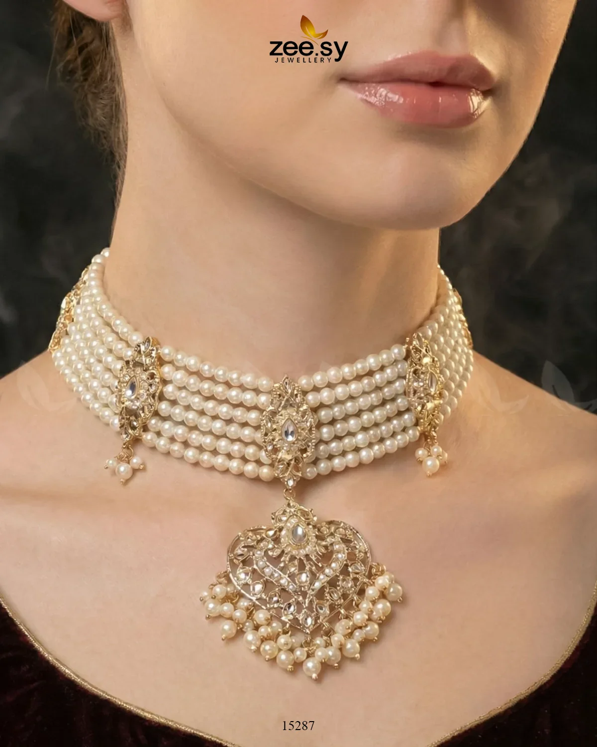 Zeesy Hyderabadi Guluband Necklace - Image 8