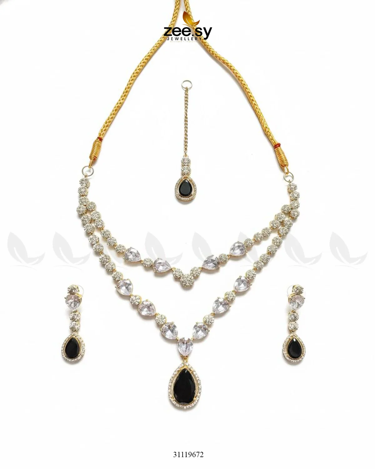 Zeesy Interlock Traditional Necklace Set - Image 4