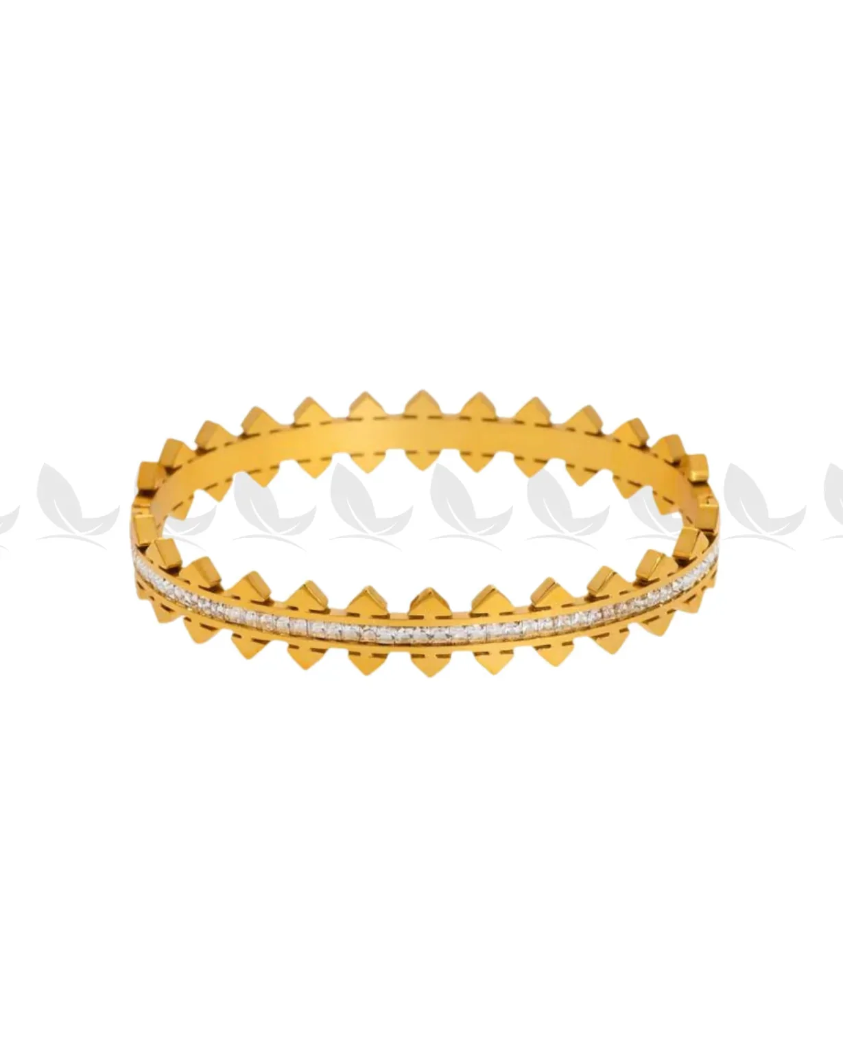 Zeesy Lariat Gold Toned Geometric Bracelet - Image 2