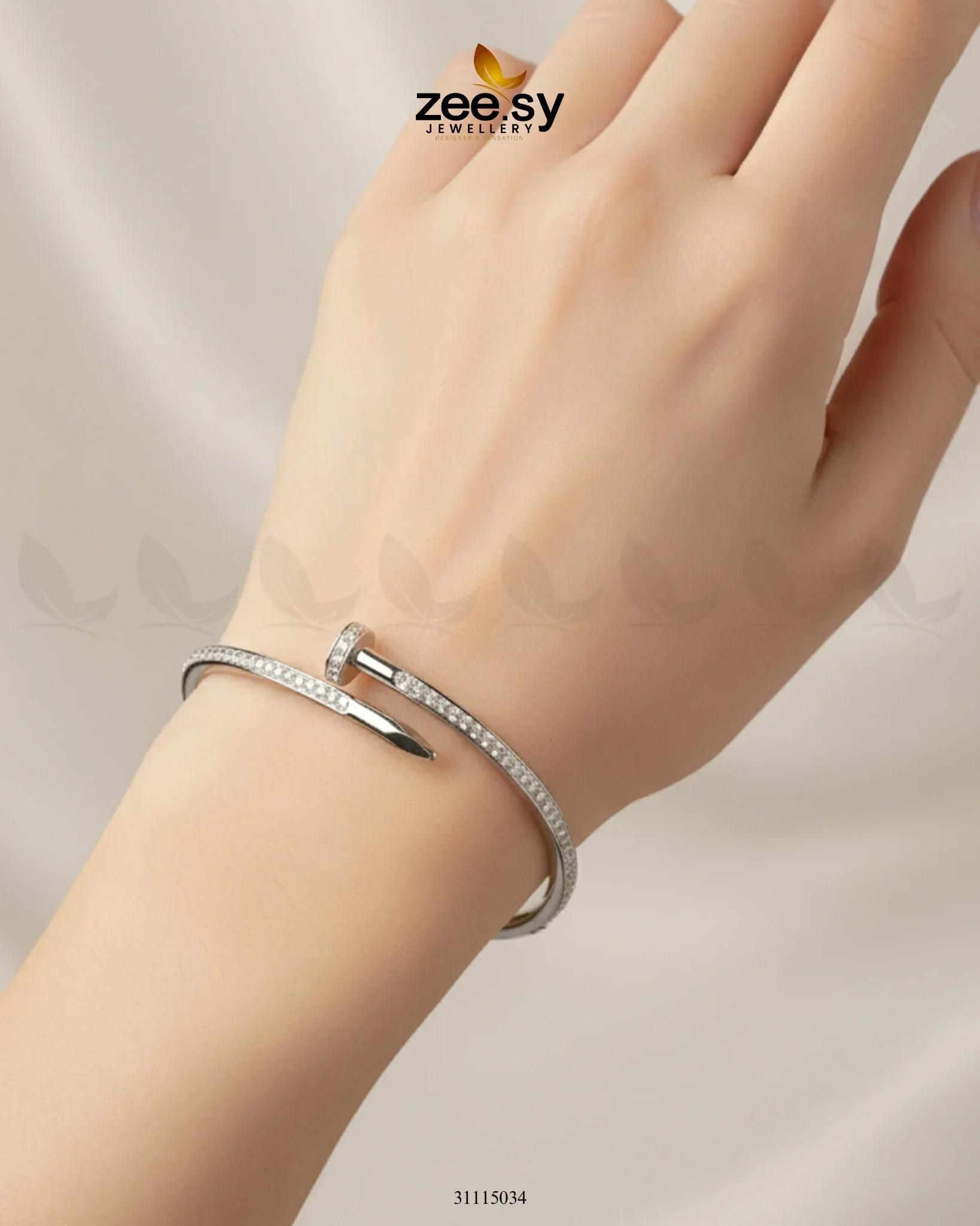 Zeesy Nailon Bold Sparkle Bracelet