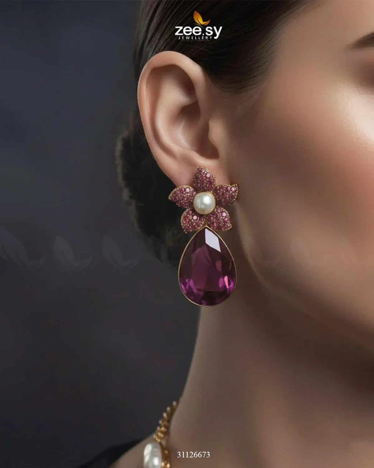 Zeesy Oceanic Baroque Teardrop Necklace Set - Image 13