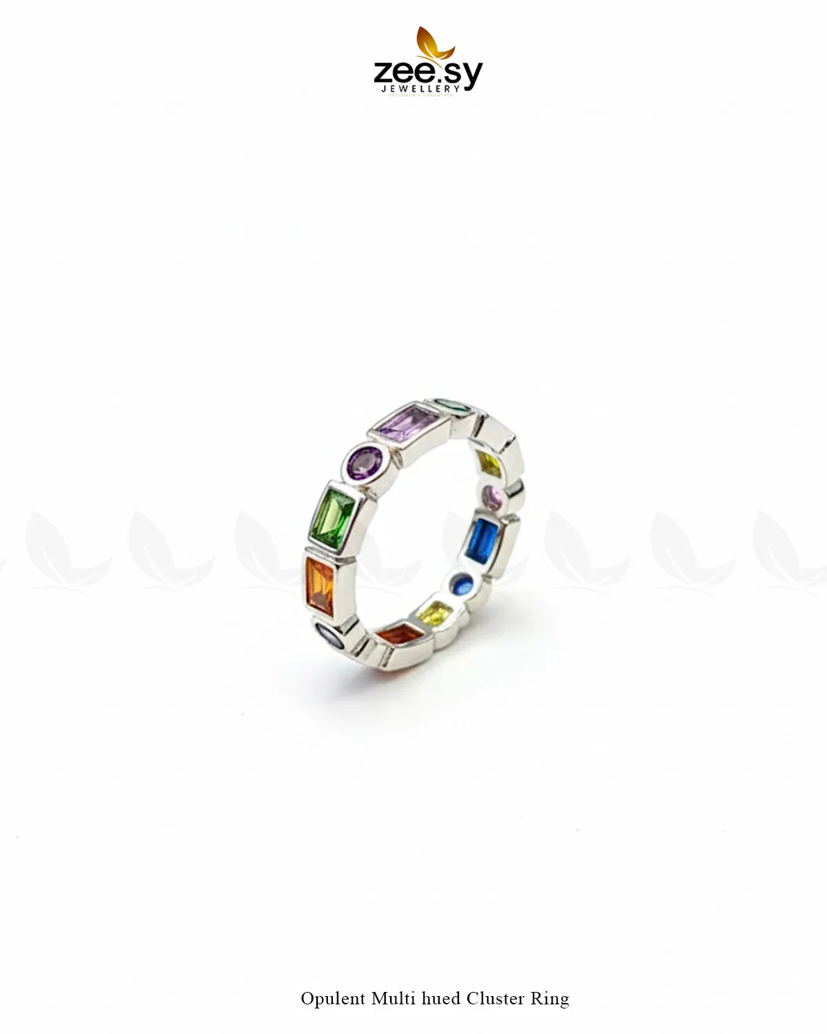 Zeesy Opulent Multi Hued Cluster Ring - Image 2