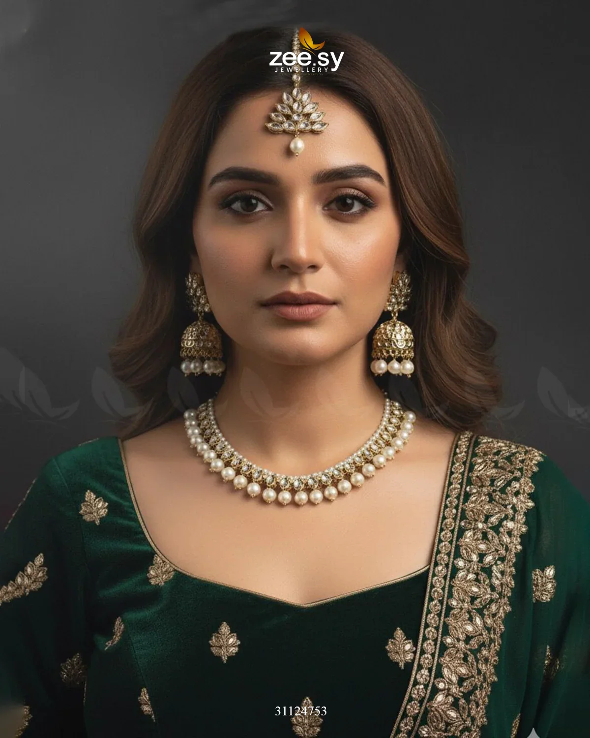 Zeesy Opulent Tradiitional Necklace Set - Image 6