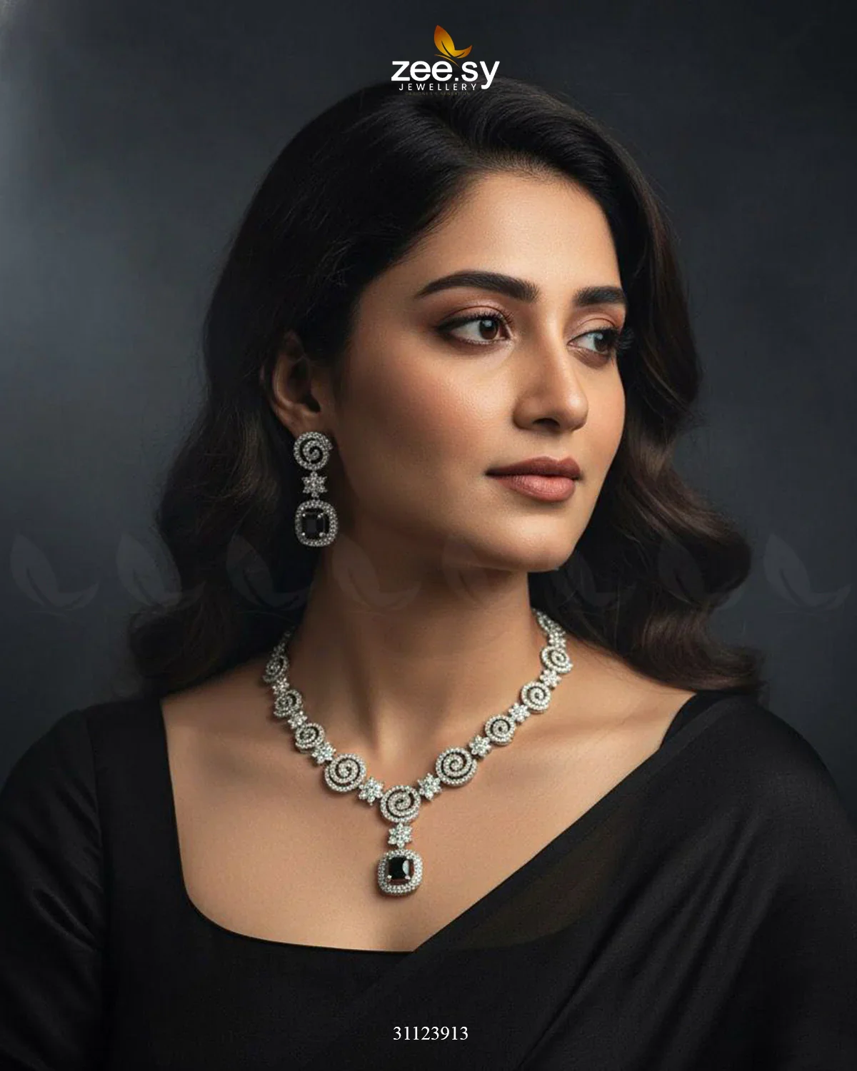 Zeesy Opulent Vestige Crystal Necklace Set