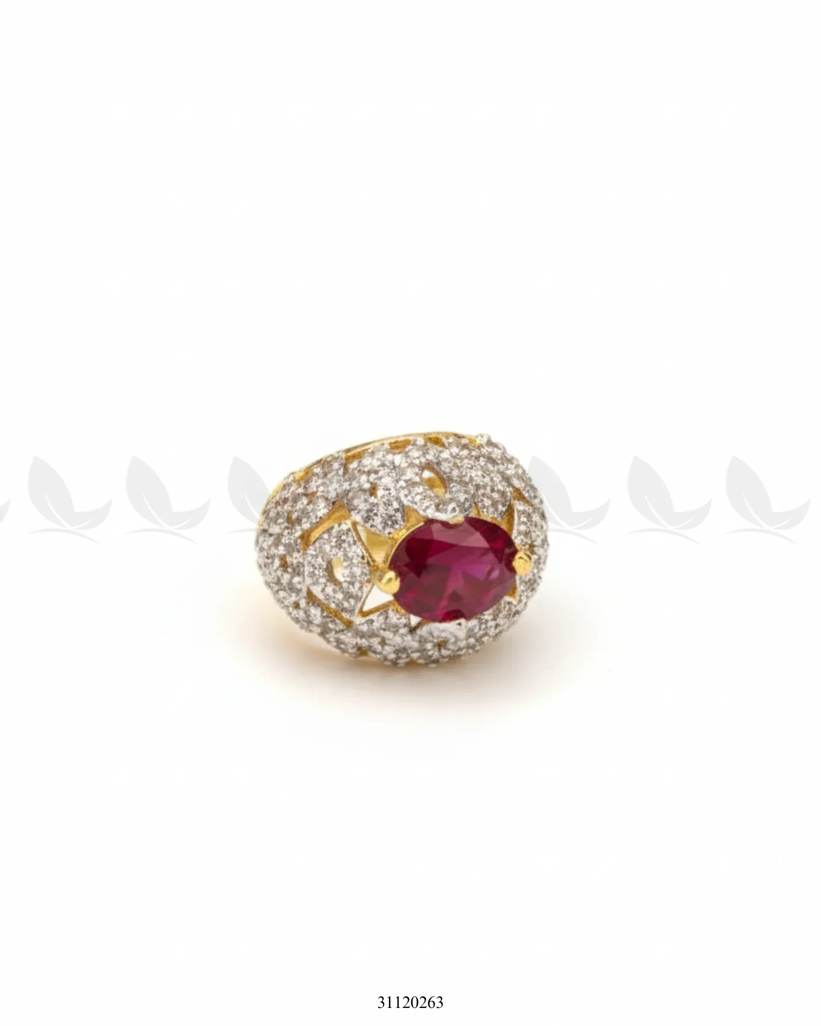 Zeesy Ornate Dazzling Filigree Dome Ring - Image 3