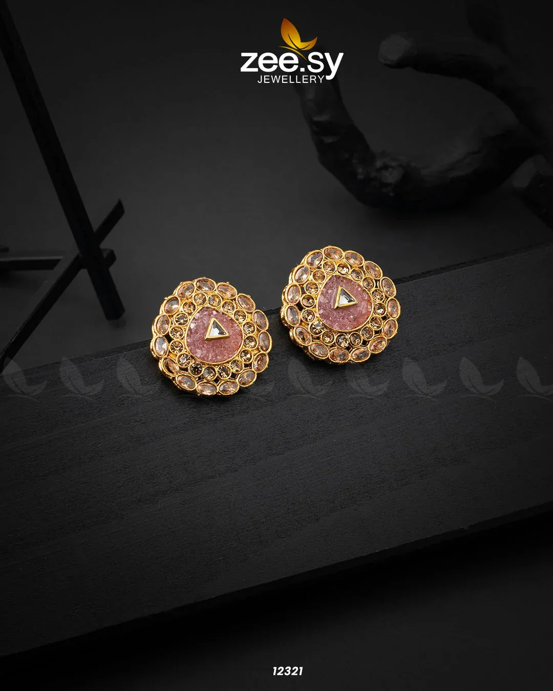 Zeesy Pebble Earrings - Image 3