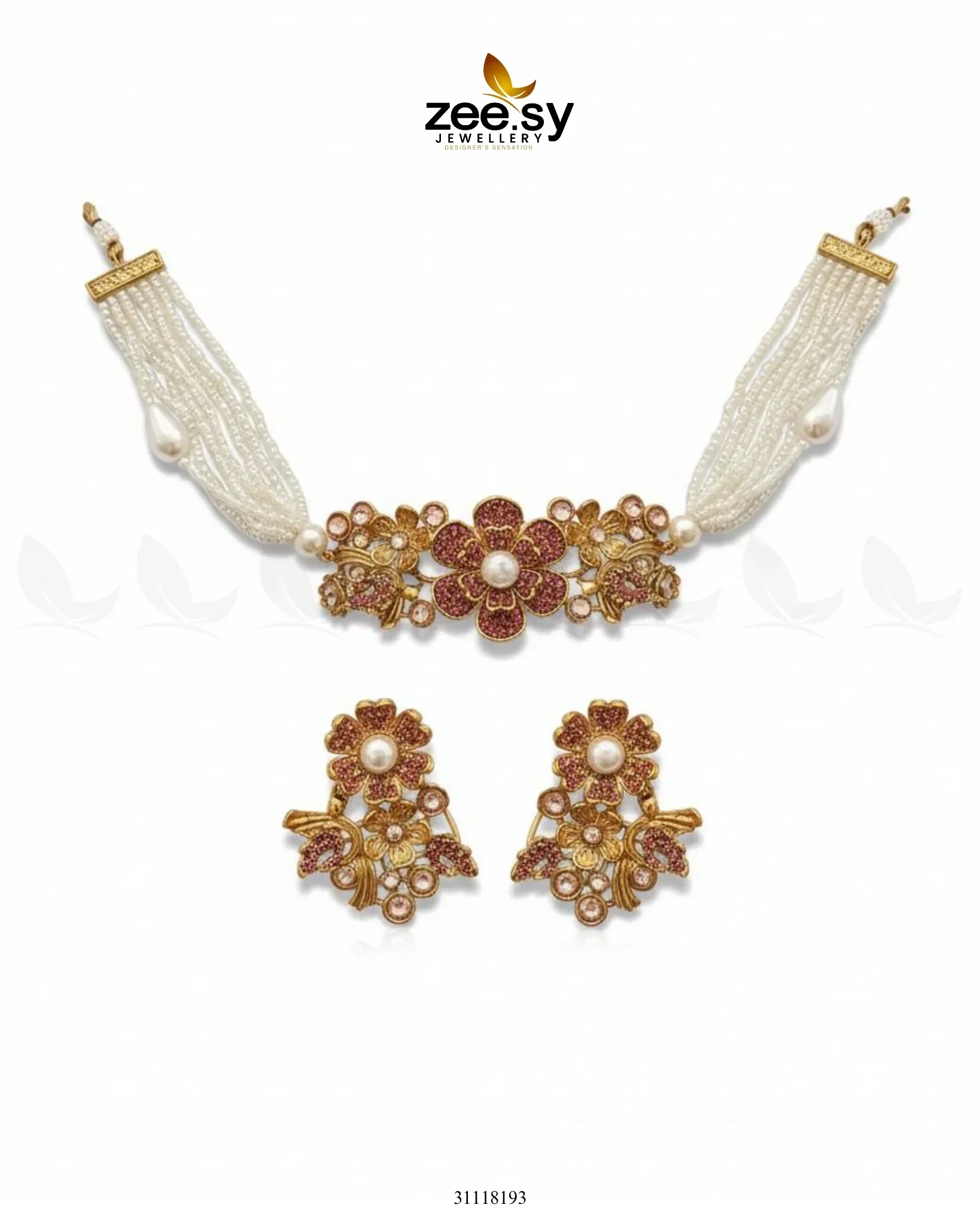 Zeesy Peony Choker Set - Image 5