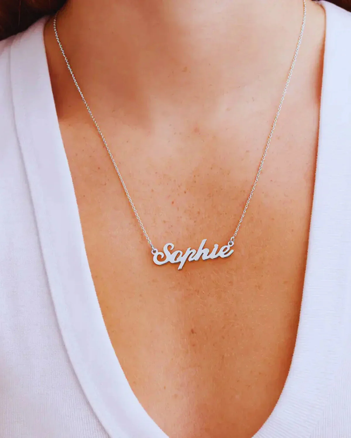 Zeesy Personalized Name Necklace - Silver - Image 2