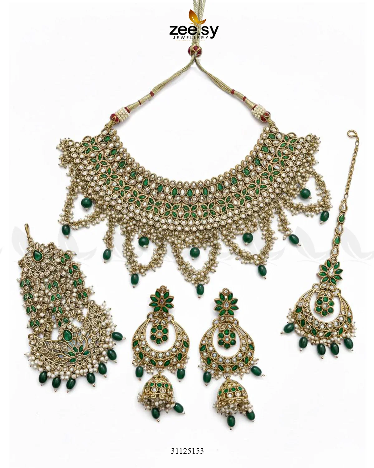 Zeesy Rich Bold Hand Sculpt Bridal Set - Image 13