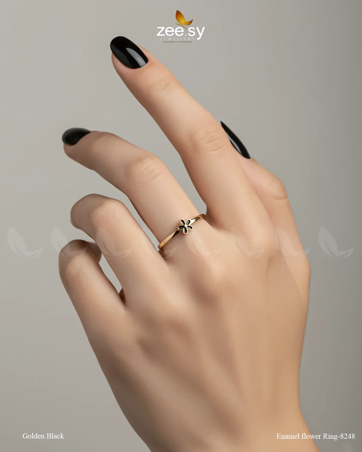 Zeesy Enamel Flower Ring-8248